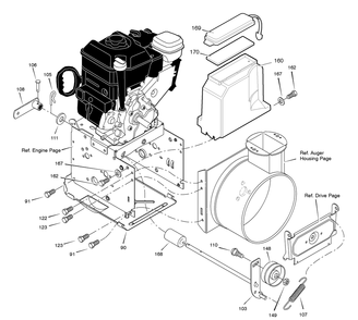 Frame Diagram and Parts List for C950-52430-0 2004 Briggs and Stratton Snow Blower